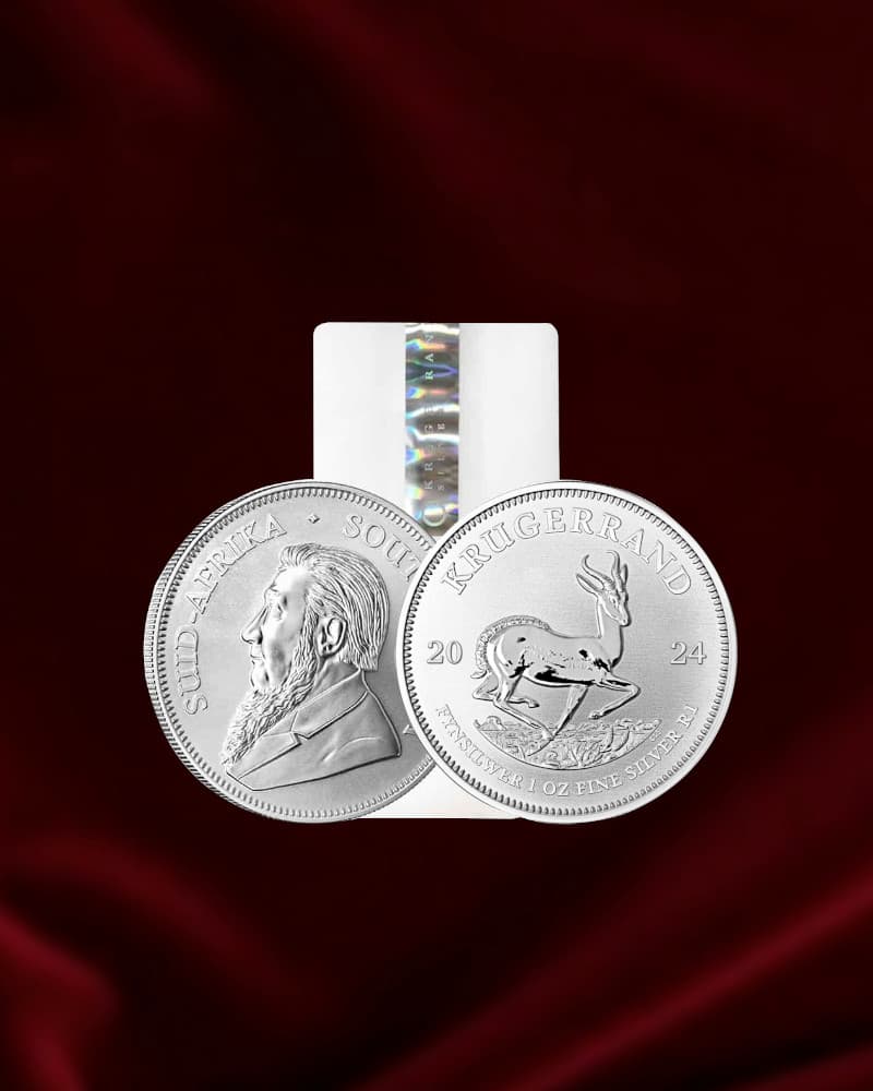 Tubo 25 monedas PLATA Krugerrand de Sudáfrica de 1oz . 2026
