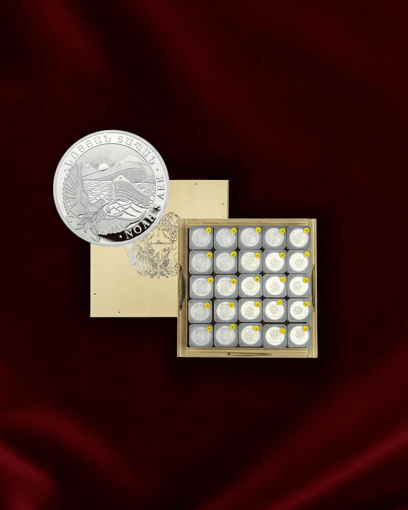 Caja de 500 monedas de plata Arca de Noé de Armenia de 1/2 oz. 2026