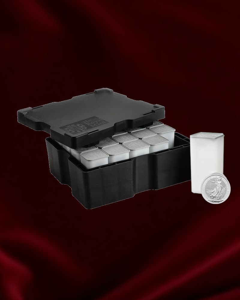 Caja 500 monedas PLATA Britannia de Reino Unido de 1 oz. 2026
