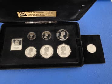 Isle of Man Platin Prestige Satz 1978 1/2 Pence-1 Pound 25 Jahre Queen Elisabeth gesamt 99,68g Feinplatin, RARITÄT