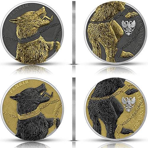 2 x 1 Unze Silber Germania Beasts "Fenrir" Geminus Limited Edition 2022