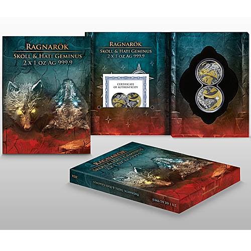 2 x 1 Unze Silber Germania Ragnarök Sköll & Hati Geminus Limited Edition 2024