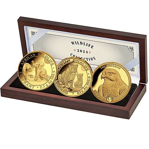 Goldmünzen 3 x 0,5 gramm Wildlife Collection 2024