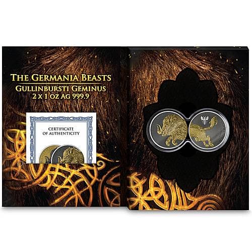 2 x 1 Unze Silber Germania Beasts "Gullinborsti" Geminus Limited Edition 2025