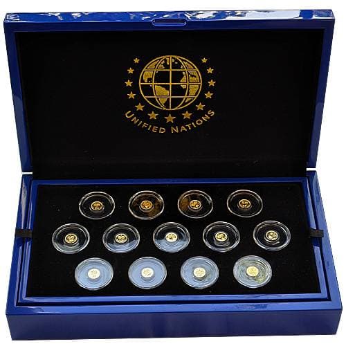 Set 26 x 0,5 gramm Goldmünzen Unified Nations 2019