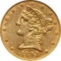5 dólares Half Eagle