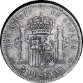 5 pesetas (duro de plata)