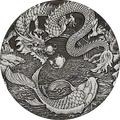 2023 · Dragón y Koi · Envejecida